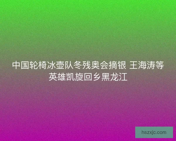 中国轮椅冰壶队冬残奥会摘银 王海涛等英雄凯旋回乡黑龙江 中国轮椅冰壶队冬残奥会摘银 王海涛等英雄凯旋回乡黑龙江
